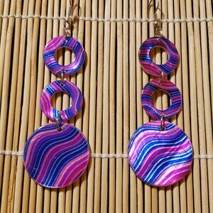 Painted Seashell Earrings